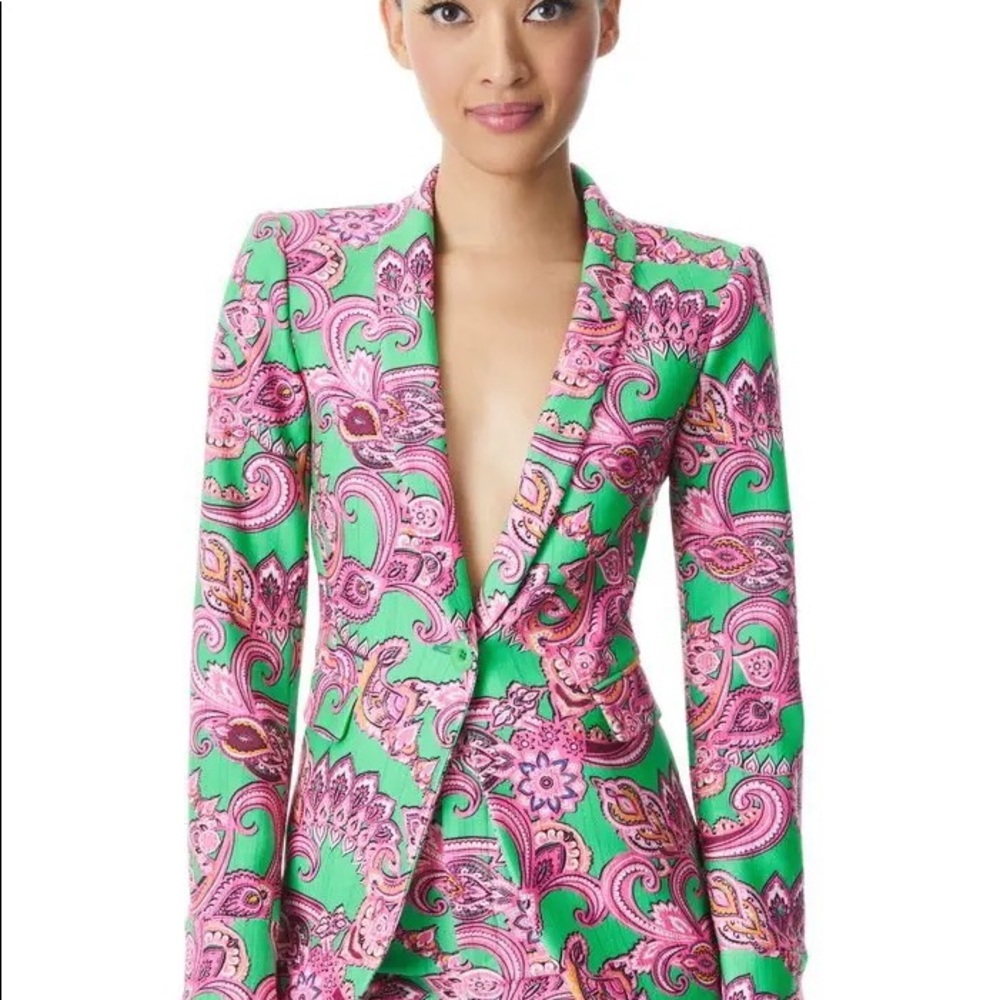 Alice and Olivia pink and green paisley blazer For blazer only !!!!! - Picture 3 of 4